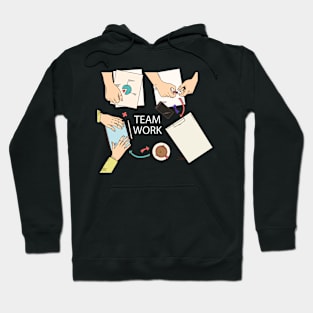 Team Work Illustration Hoodie